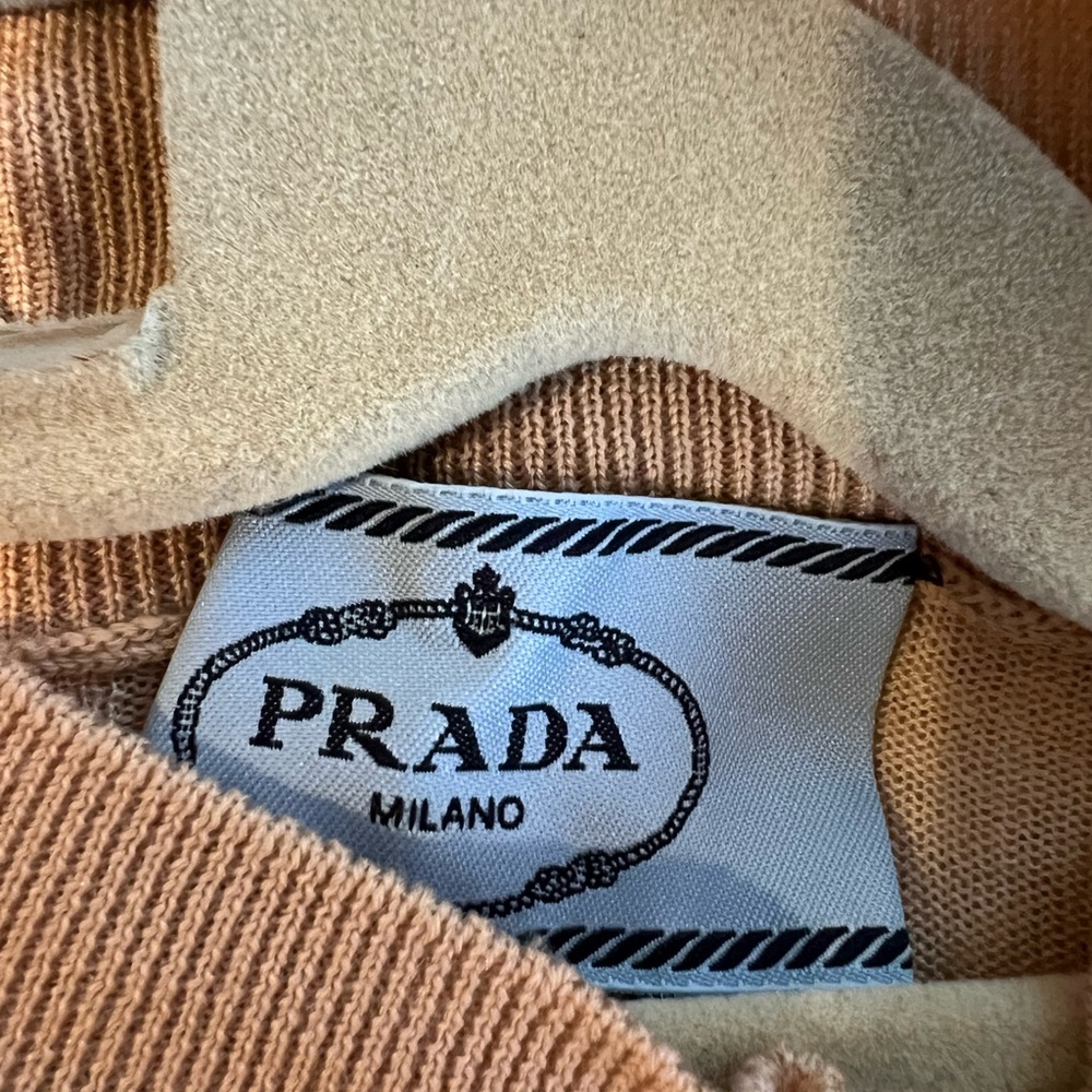 Prada Superfine Knit Jewel Mock Neck Top - Picture 4 of 5